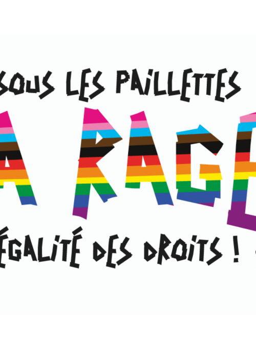 AUTOCOLLANT - SOUS LES PAILLETTES LA RAGE