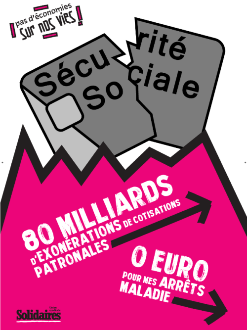 AFFICHE A1 - PAS D'ÉCONOMIES SUR NOTRE SANTÉ