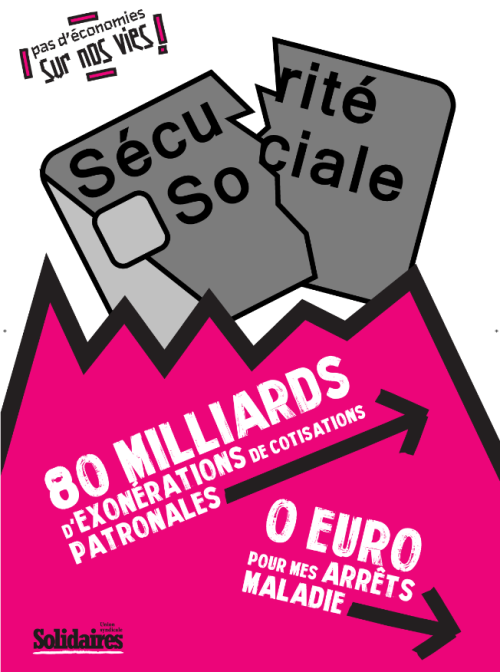 AFFICHE A1 - PAS D'ÉCONOMIES SUR NOTRE SANTÉ