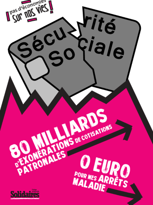 AFFICHE A2 - PAS D'ÉCONOMIES SUR NOTRE SANTÉ