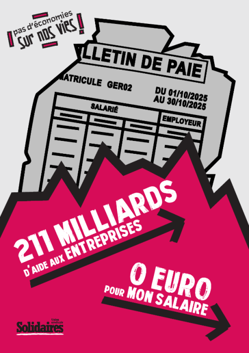 AFFICHE A3 - PAS D'ÉCONOMIES SUR NOTRE SALAIRE