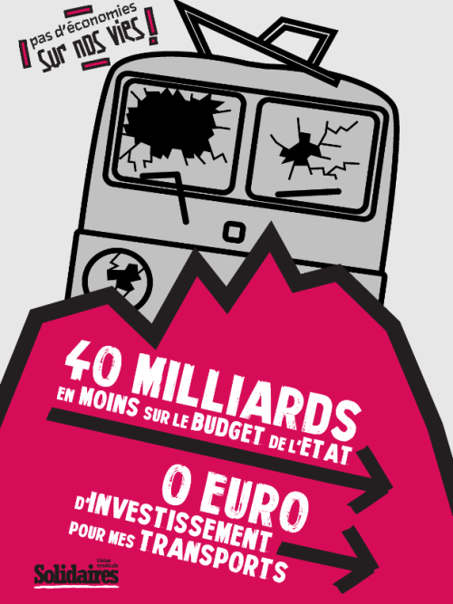 AFFICHE A3 - PAS D'ÉCONOMIES SUR NOS TRANSPORTS