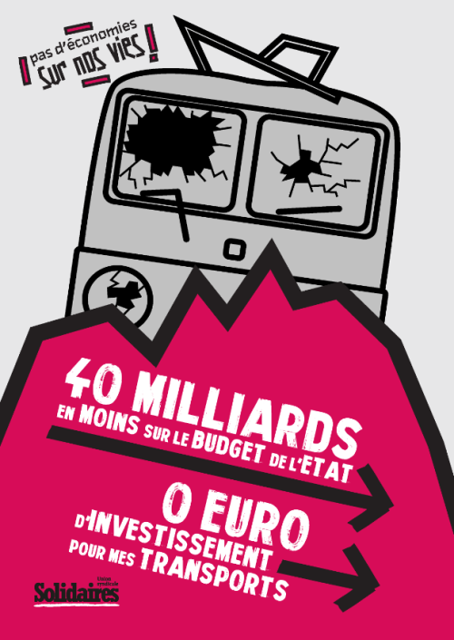 AFFICHE A3 - PAS D'ÉCONOMIES SUR NOS TRANSPORTS