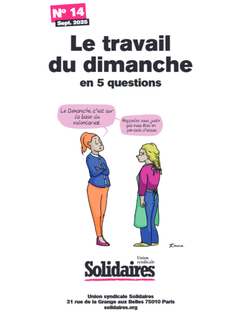 FICHE 14 - LE TRAVAIL DU DIMANCHE