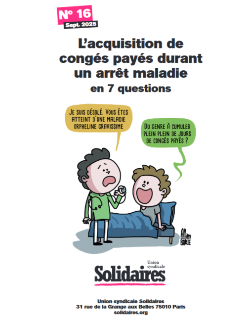 FICHE 16 - CONGÉS PAYÉS ET ARRÊT MALADIE