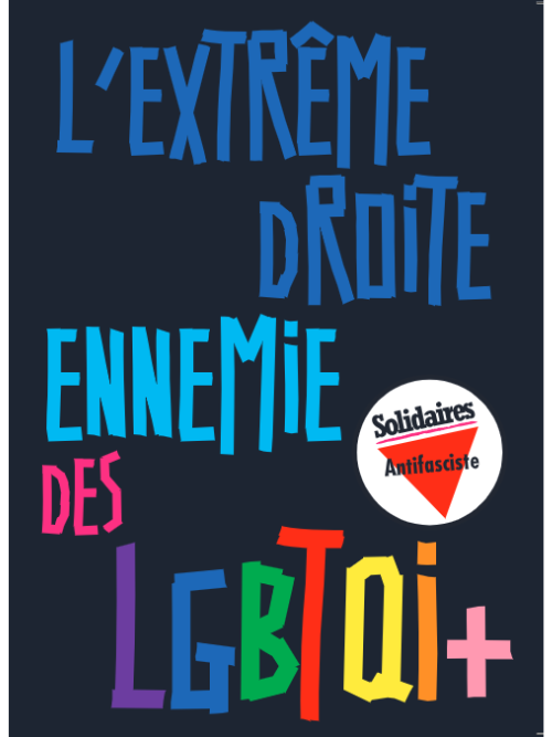 AUTOCOLLANT - EXTREME DROITE ENNEMIE DES LGBTI+