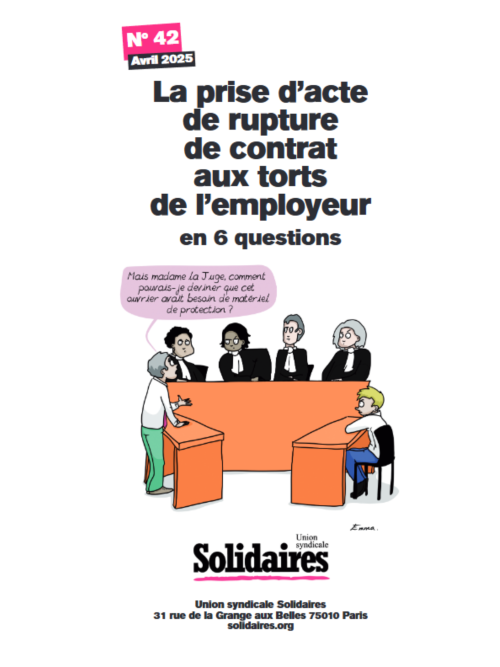 FICHE 42 - RUPTURE DE CONTRAT AUX TORTS DE L'EMPLOYEUR