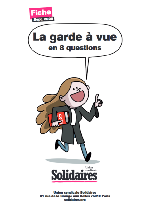 FICHE -  LA GARDE À VUE