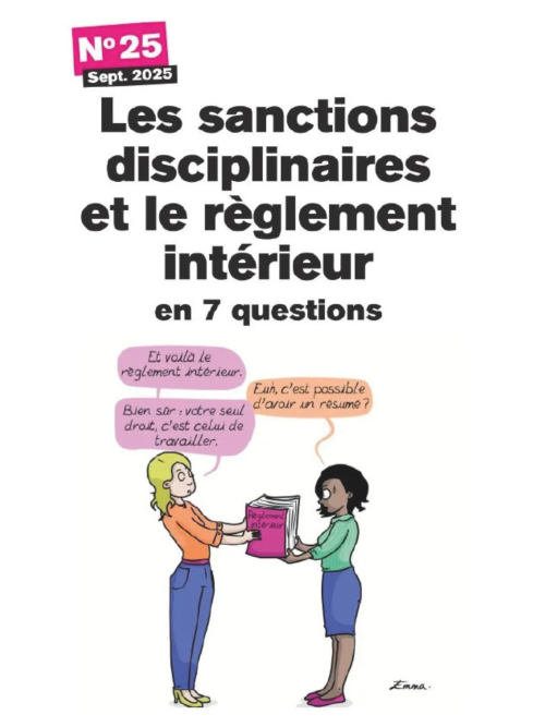 FICHE 25 - Les Sanctions disciplinaires et le règlement intérieur