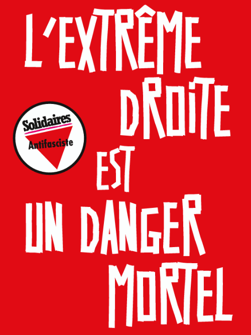 AUTOCOLLANT - EXTREME DROITE ENNEMIE UN DANGER