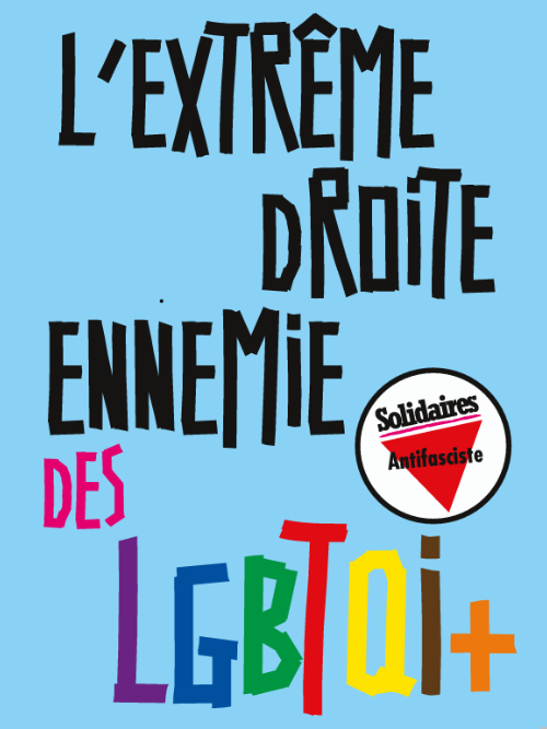 AUTOCOLLANT - EXTREME DROITE ENNEMIE DES LGBTI+