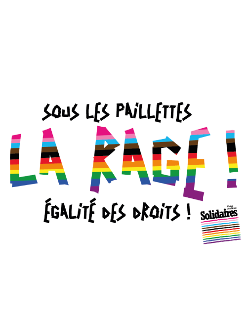 AUTOCOLLANT - SOUS LES PAILLETTES LA RAGE