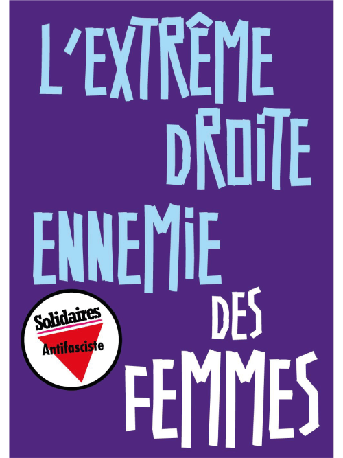 AUTOCOLLANT - EXTREME DROITE ENNEMIE DES FEMMES