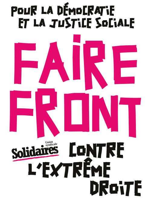 AUTOCOLLANT - FAIRE FRONT CONTRE L'EXTREME DROITE