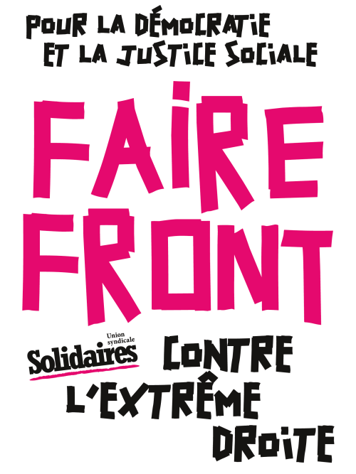 AUTOCOLLANT - FAIRE FRONT CONTRE L'EXTREME DROITE