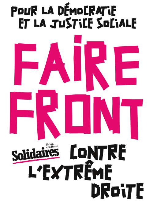 AFFICHE - A2 - FAIRE FRONT CONTRE L'EXTREME DROITE