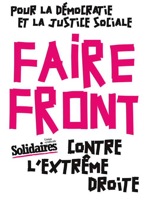 AFFICHE - A1 - FAIRE FRONT CONTRE L'EXTREME DROITE