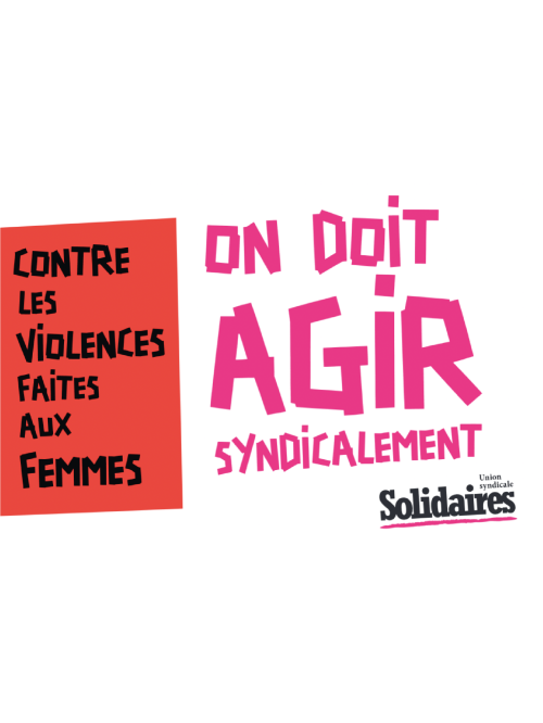AUTOCOLLANT - On DOIT AGIR SYNDICALEMENT - CONTRE Les Violences FEMMES