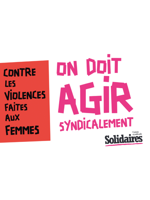 AUTOCOLLANT - On DOIT AGIR SYNDICALEMENT - CONTRE Les Violences FEMMES