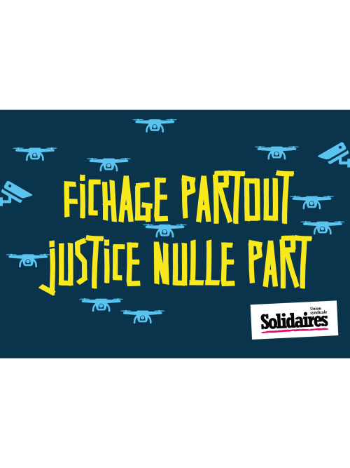 AUTOCOLLANT - FICHAGE PARTOUT - JUSTICE NULLE PART