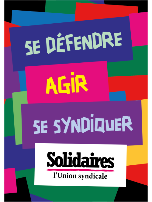 AFFICHE - A2 - SE DEFENDRE - AGIR - SE SYNDIQUER