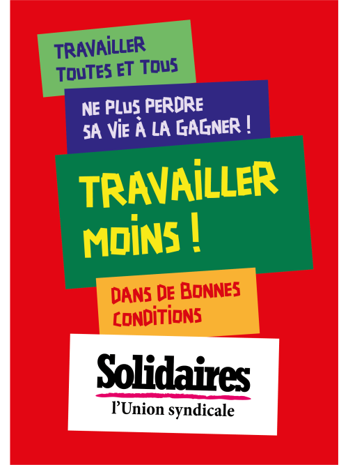 AUTOCOLLANT - TRAVAILLER MOINS