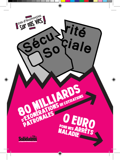AUTOCOLLANT - PAS D'ÉCONOMIES SUR NOTRE SANTÉ
