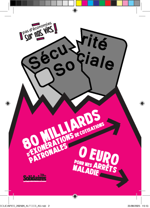 AUTOCOLLANT - PAS D'ÉCONOMIES SUR NOTRE SANTÉ