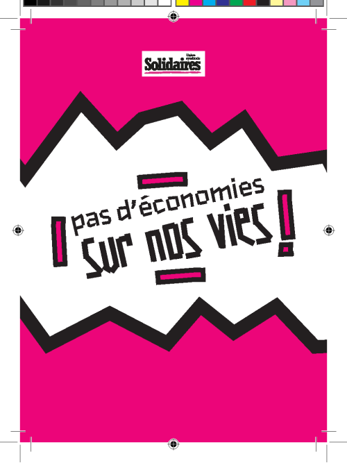 AUTOCOLLANT - PAS D'ÉCONOMIES SUR NOS VIES / LOGO