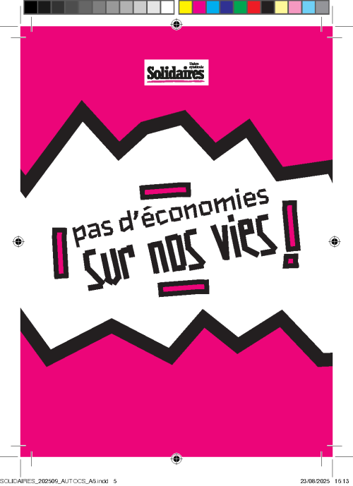 AUTOCOLLANT - PAS D'ÉCONOMIES SUR NOS VIES / LOGO