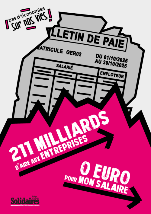 TRACT A5 - PAS D'ÉCONOMIES SUR NOTRE SALAIRE