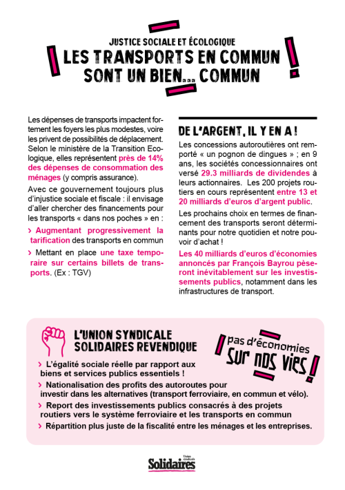 TRACT A5 - PAS D'ÉCONOMIES SUR MES TRANSPORTS – Image 2